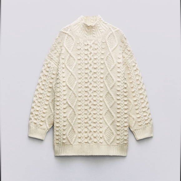 Zara structured knit limited edition chunky textured 3D raised knit - Picture 3 of 11